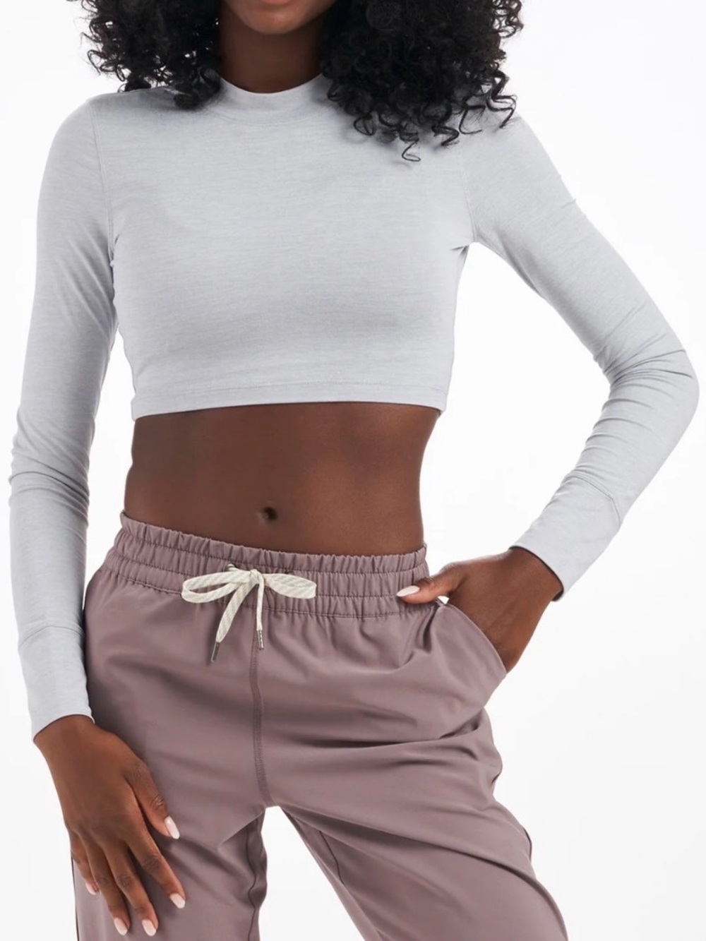 NWOT long sleeve lux crop tee